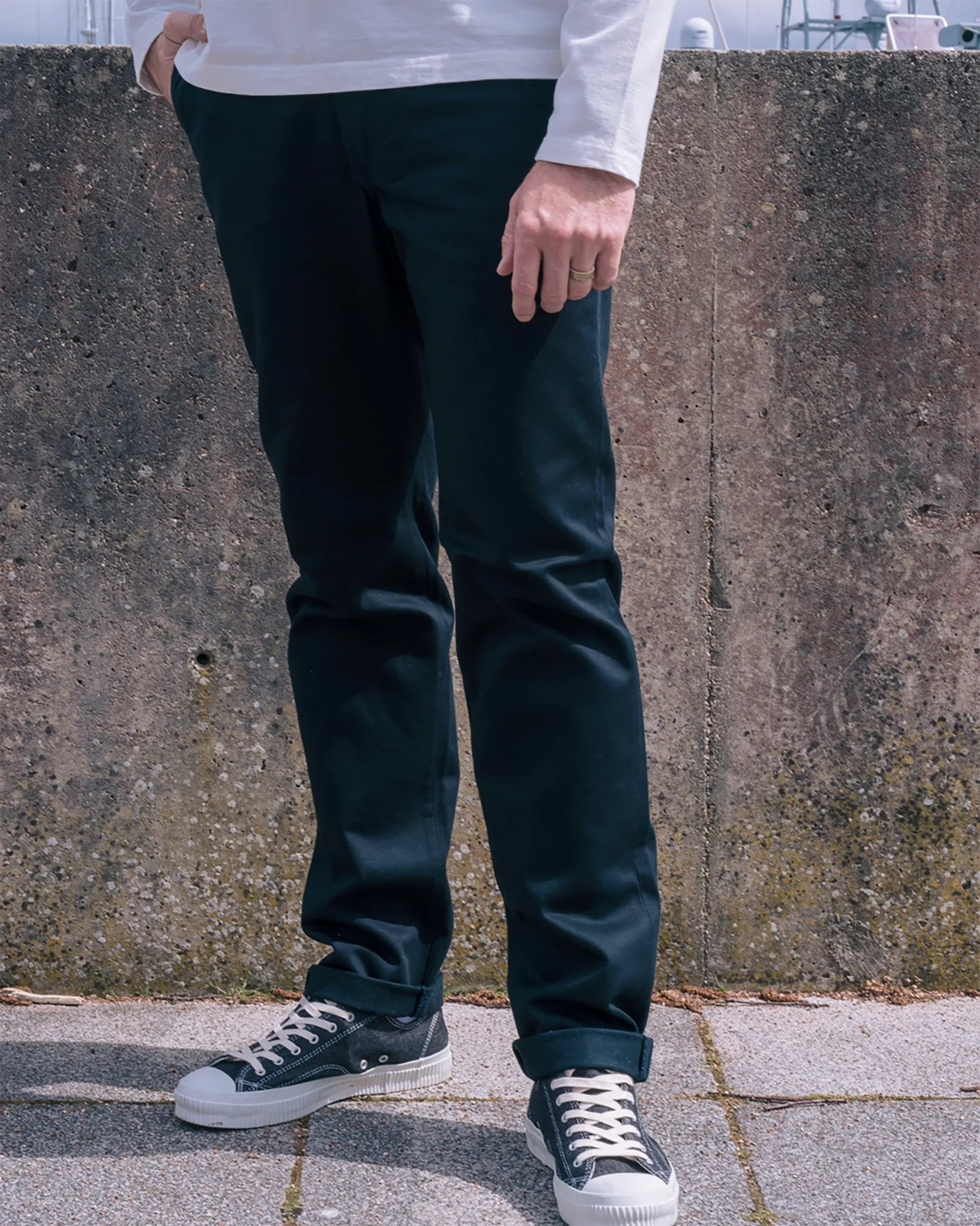 12oz Heavy Cotton Relaxed Fit Chinos - Navy