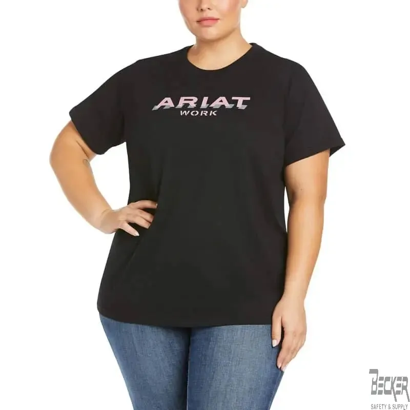 ARIAT - Women's - Rebar Cotton Strong Logo T-Shirt, Navy