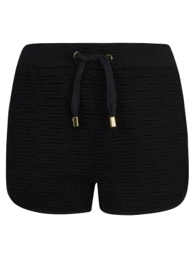 Balmain Quilted-Monogram Drawstring Track Shorts