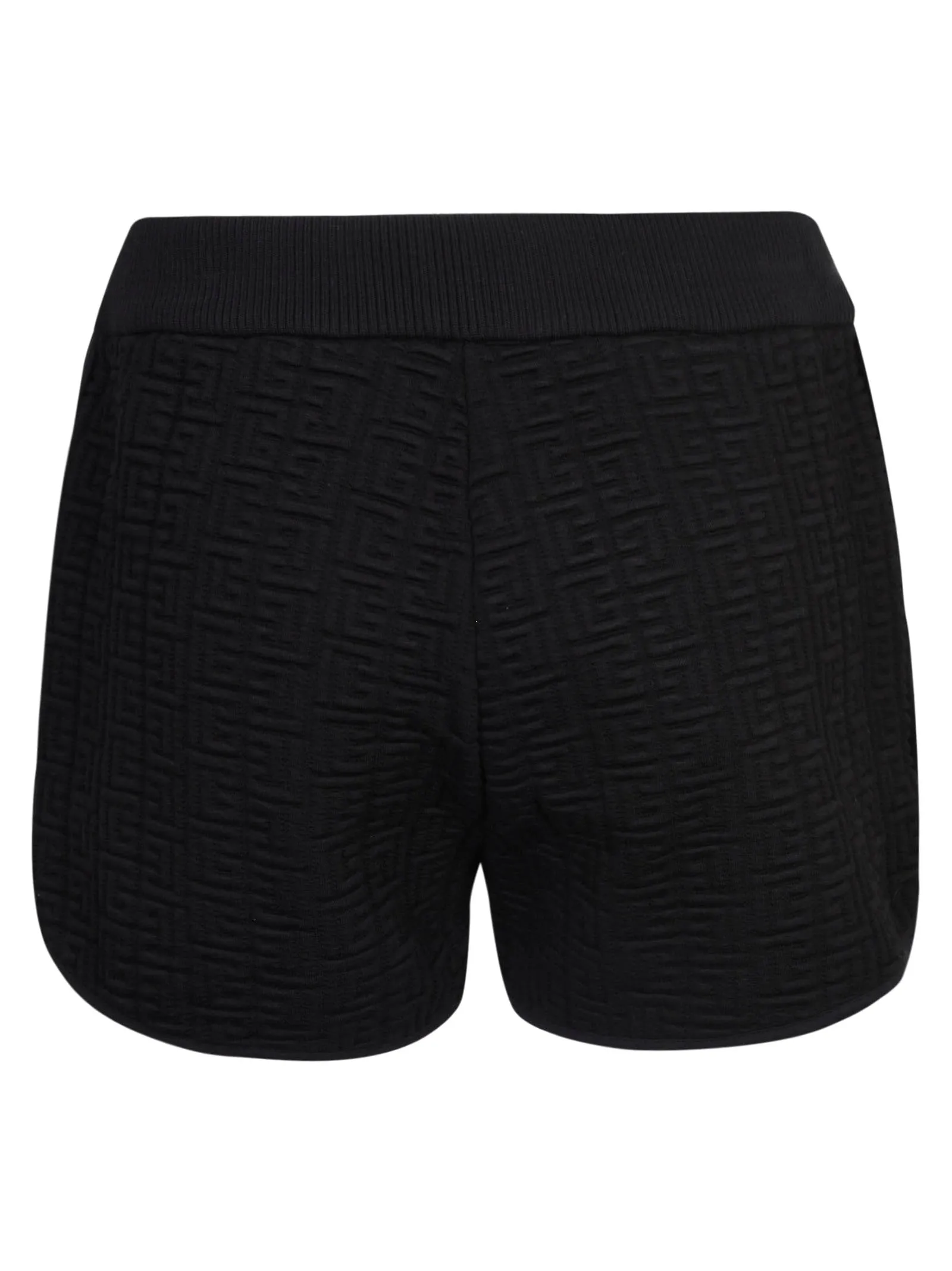 Balmain Quilted-Monogram Drawstring Track Shorts