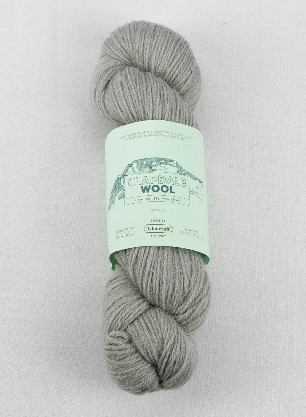 Clapdale Wool 100g DK Hand Knit - Silver