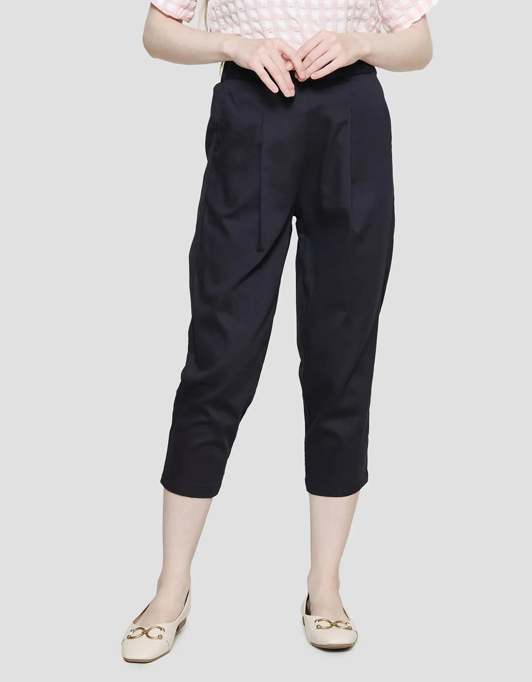 Details Front Double Front Celana Panjang Wanita