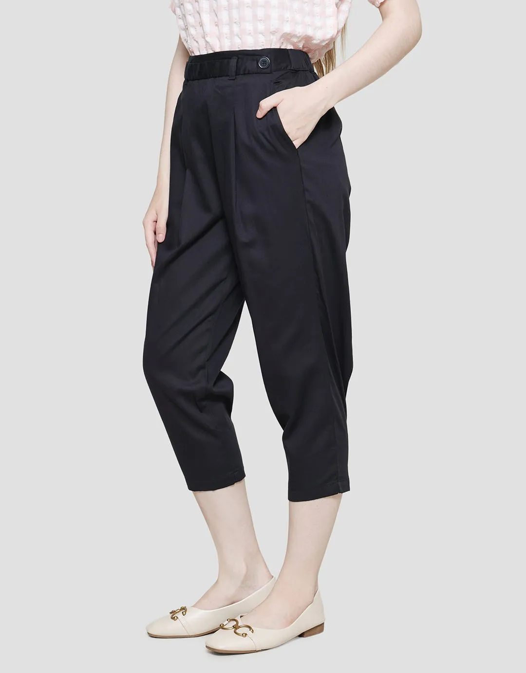 Details Front Double Front Celana Panjang Wanita