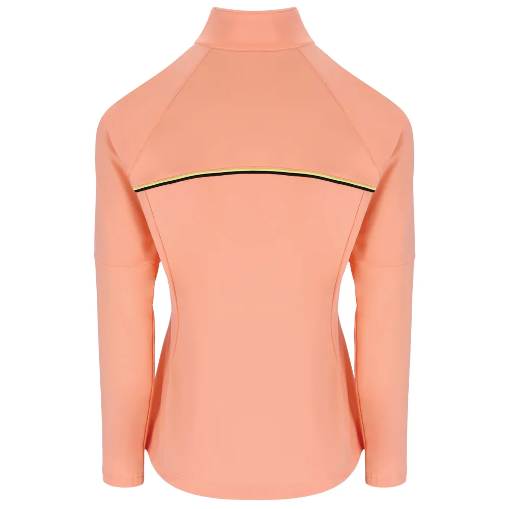 Fila Backspin Tennis Track Jacket (Ladies) - Peach Pink/Canary Yellow/Black