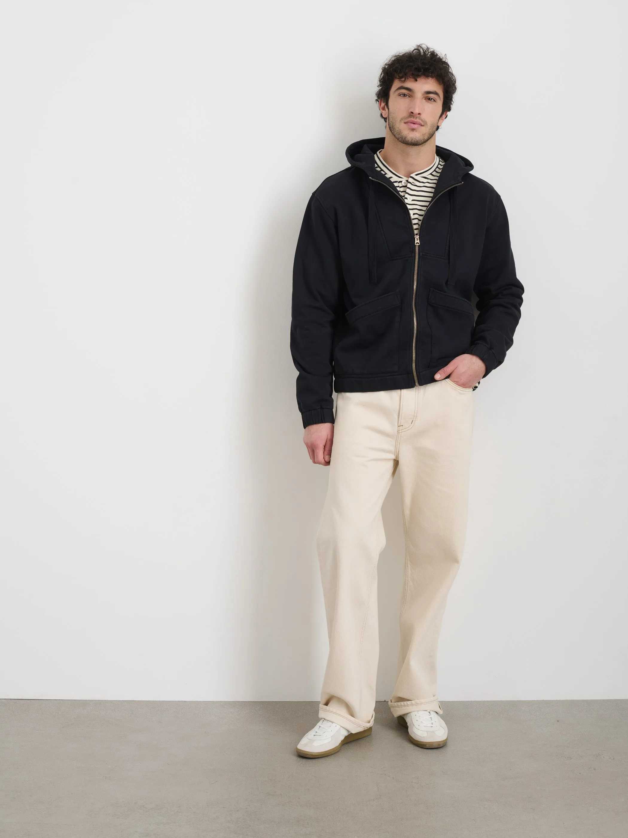 Fleece Track Zip Hoodie