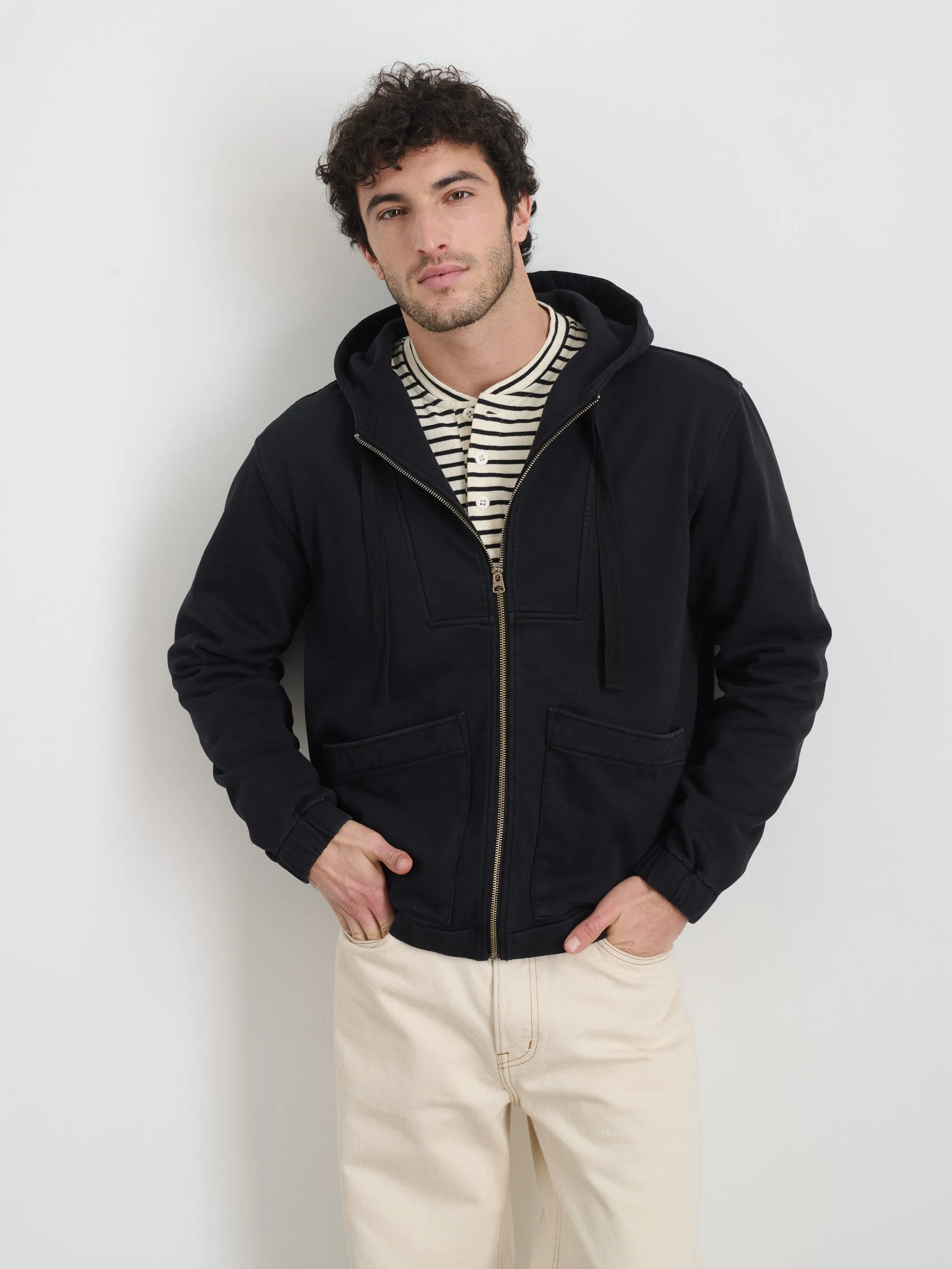 Fleece Track Zip Hoodie