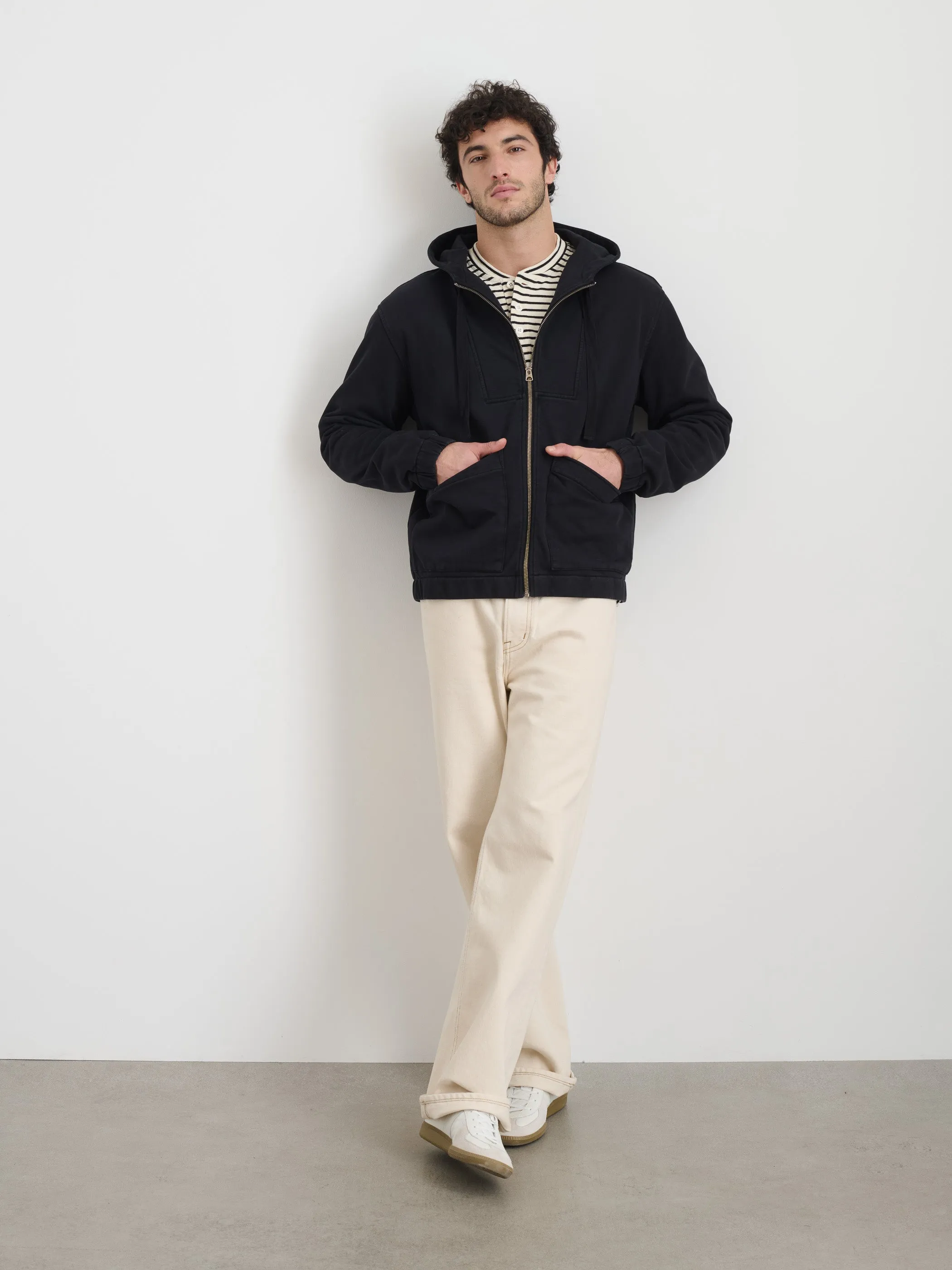 Fleece Track Zip Hoodie