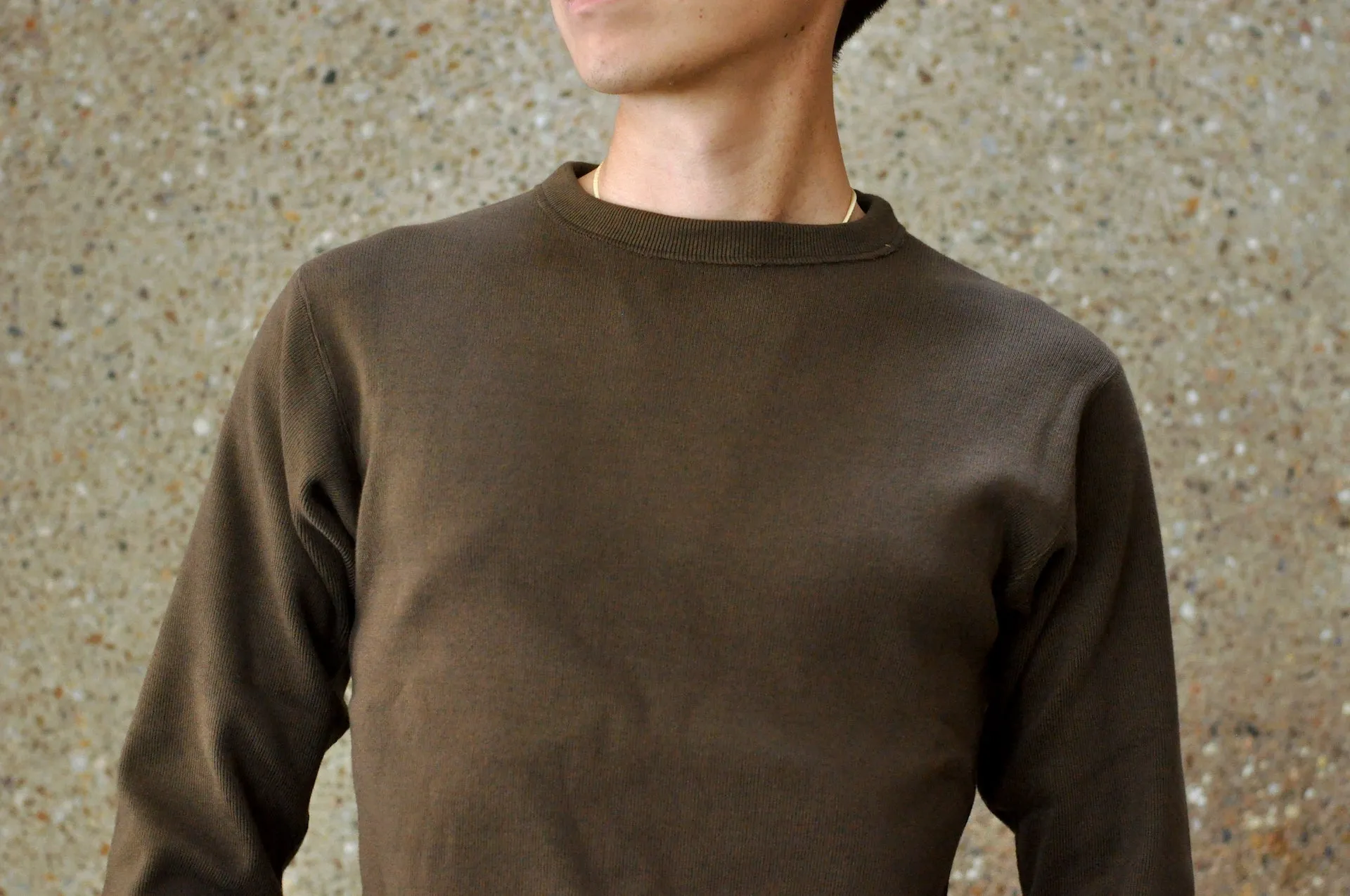 Freewheelers "Crew Neck Type" L/S Underwear (Dark Olive)