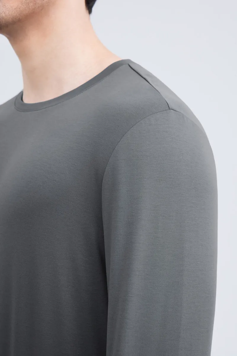 HeatGuard Crew Neck Long Sleeve T-Shirt | Dark Grey GYE149