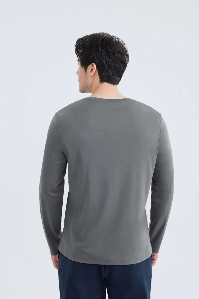 HeatGuard Crew Neck Long Sleeve T-Shirt | Dark Grey GYE149
