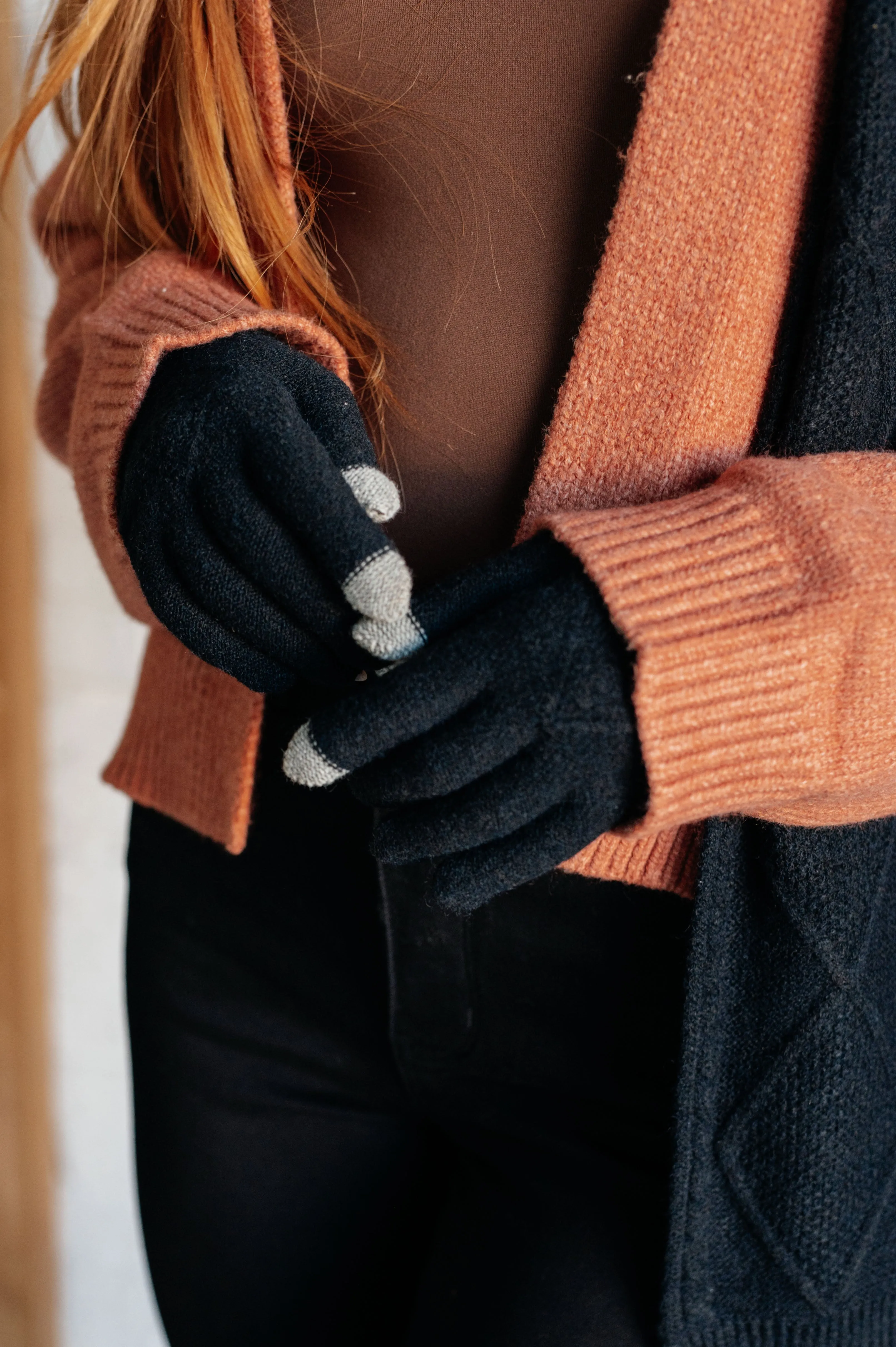 Jane Frost Beanie, Glove, and Scarf Set, Black