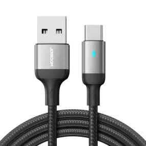 JOYROOM S-UC027A10 Premium 3A USB-A to USB-C Fast Charging Data Cable with LED Indicator