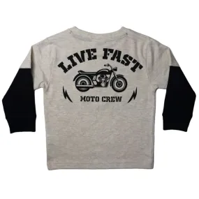 💘Kids Long Sleeve Thermal 2FER Shirt - Motorcycle Live Fast