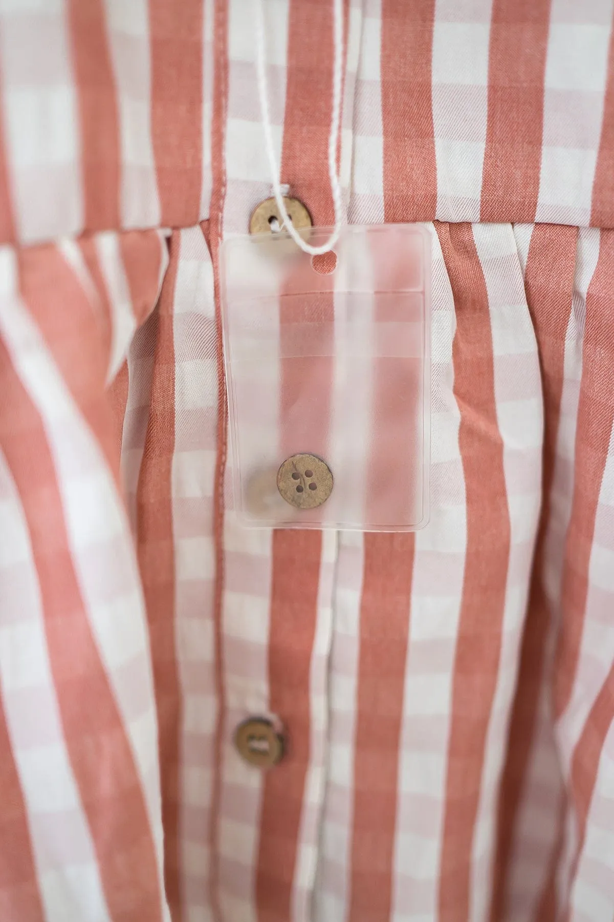 NM X LEBEAR BLISS GINGHAM DRESS IN MAUVE