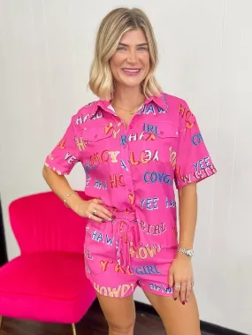 Pink Howdy Partner Shorts