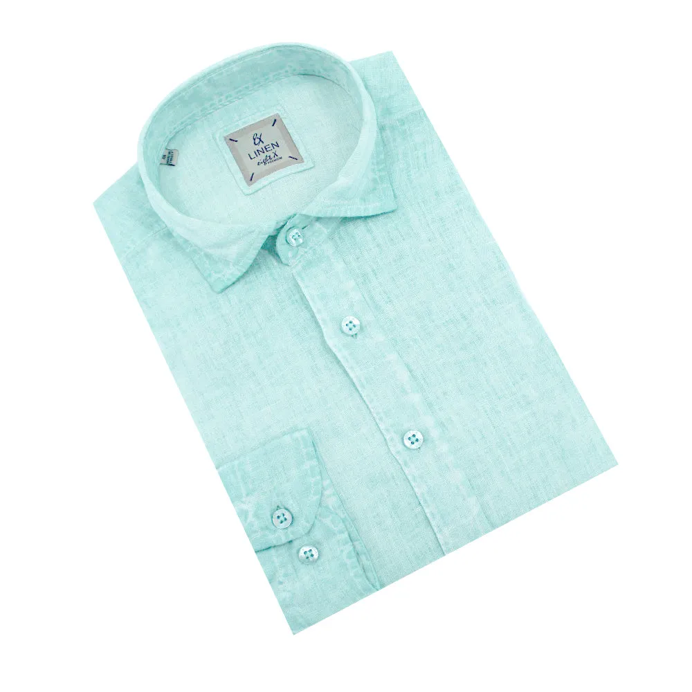 Solid Mint Linen Shirt