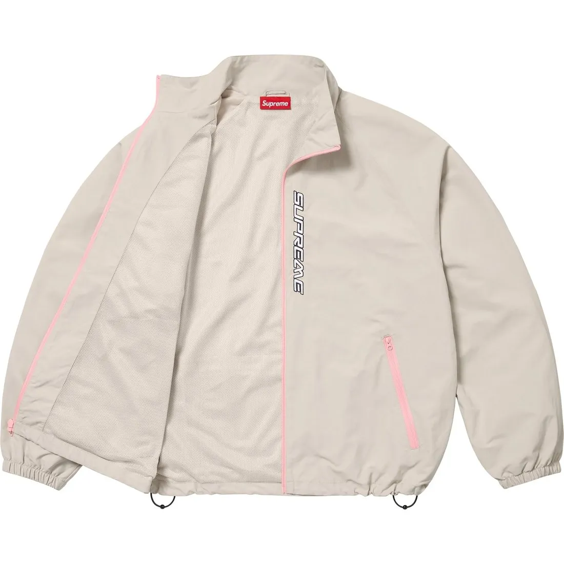 SUPREME CONTRAST ZIP TRACK JACKET-TAN