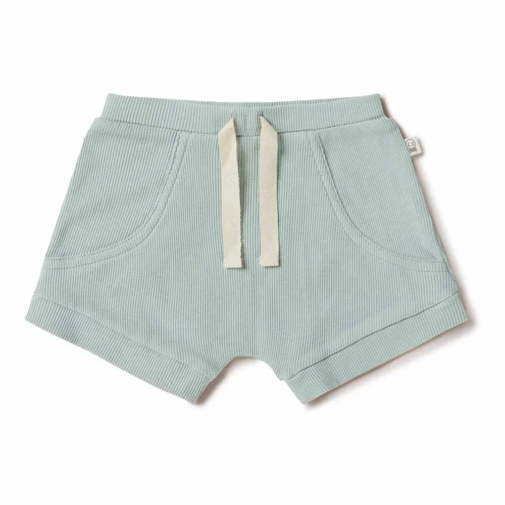 Unisex Organic-cotton Sage Shorts